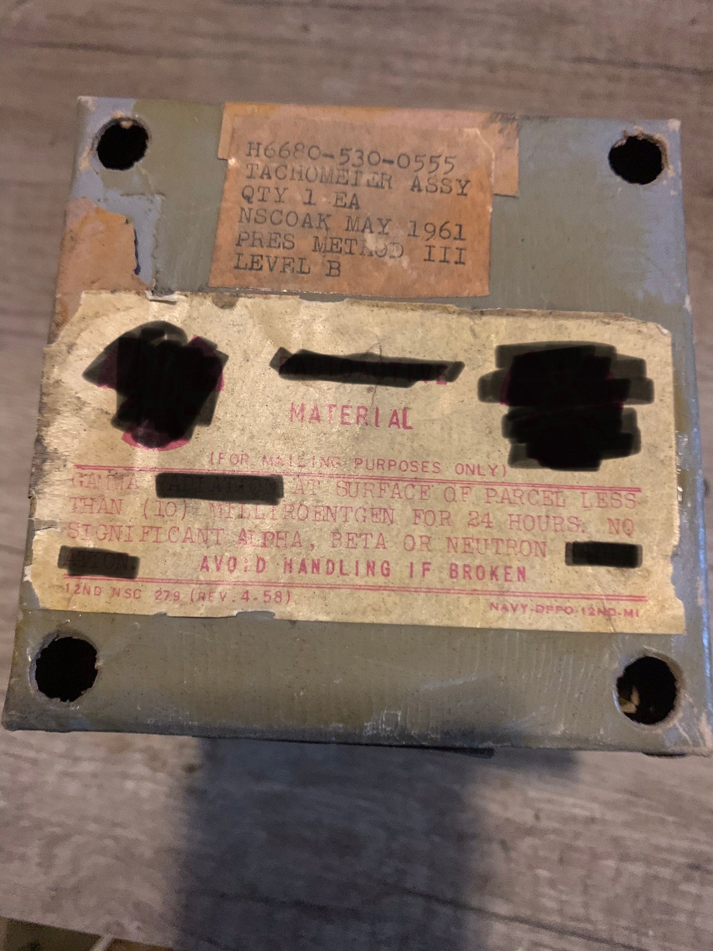 1961 Vintage Glow in the Dark Spicy Tachometer in original box!