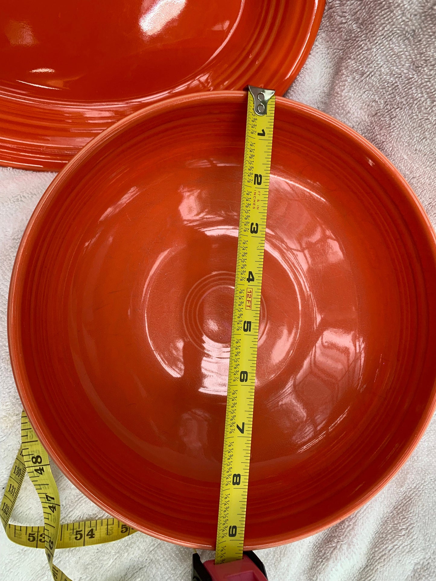 2 Large Orange Fiesta Ware Serving Dishes