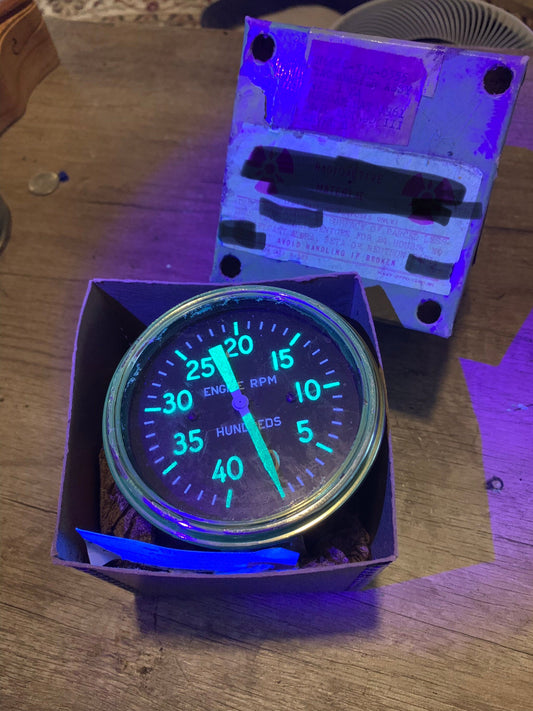 1961 Vintage Glow in the Dark Spicy Tachometer in original box!