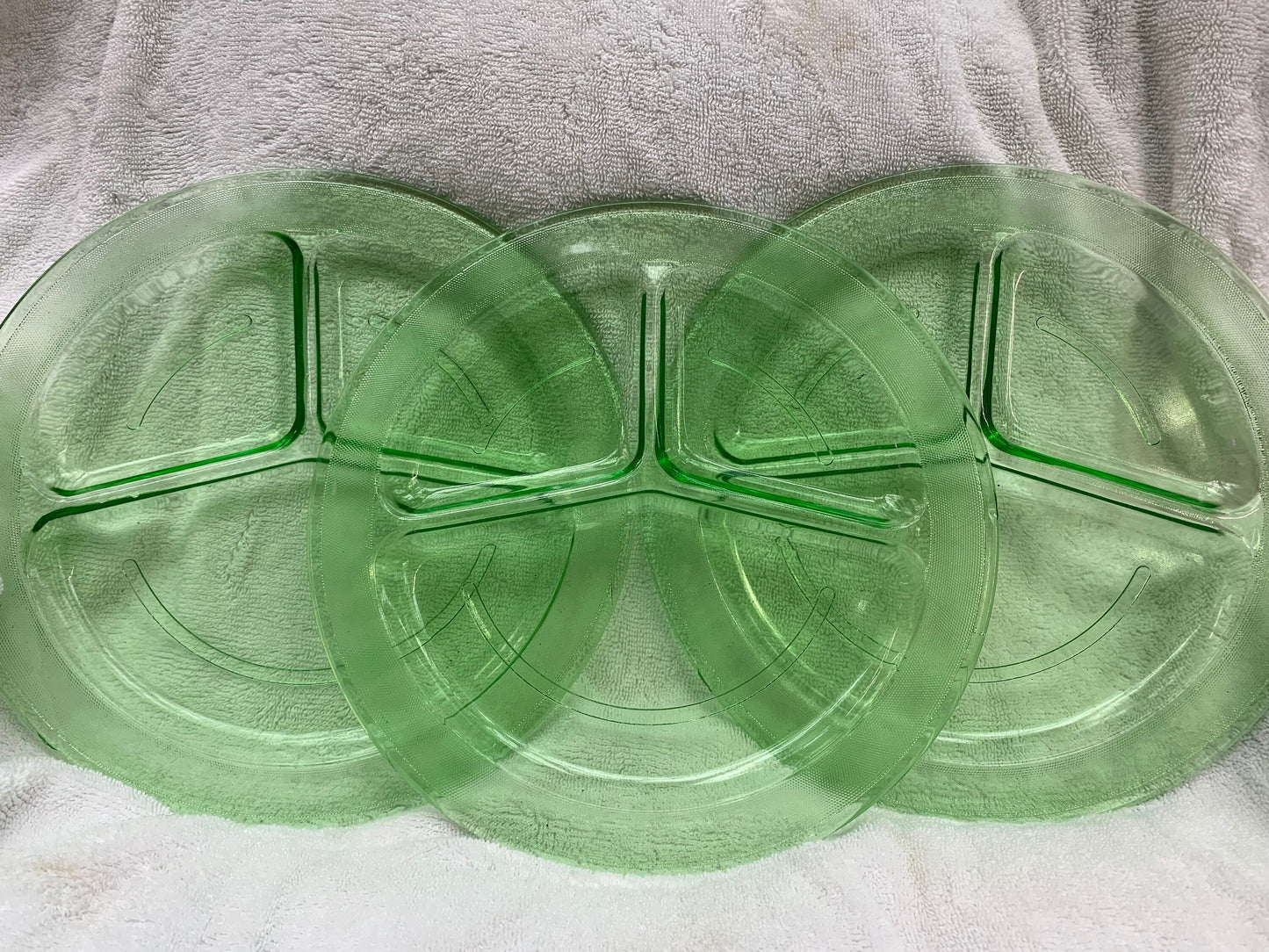 Uranium Glowing Glass Dinner Plates set of 3