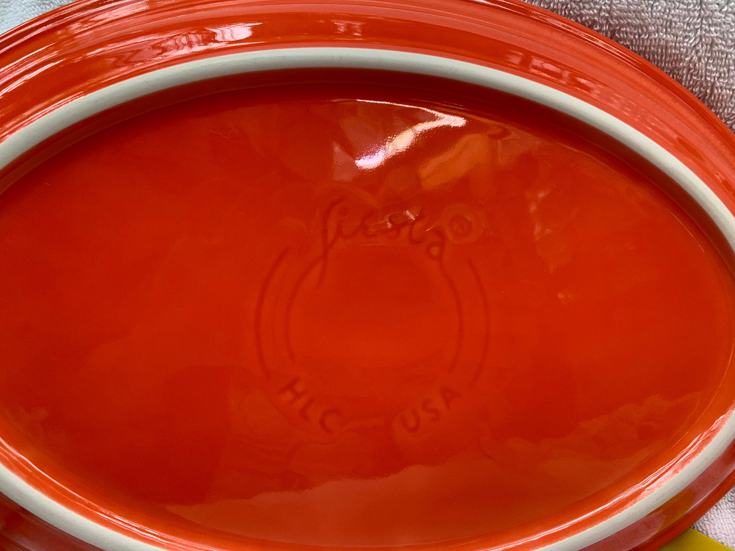 2 Large Orange Fiesta Ware Serving Dishes