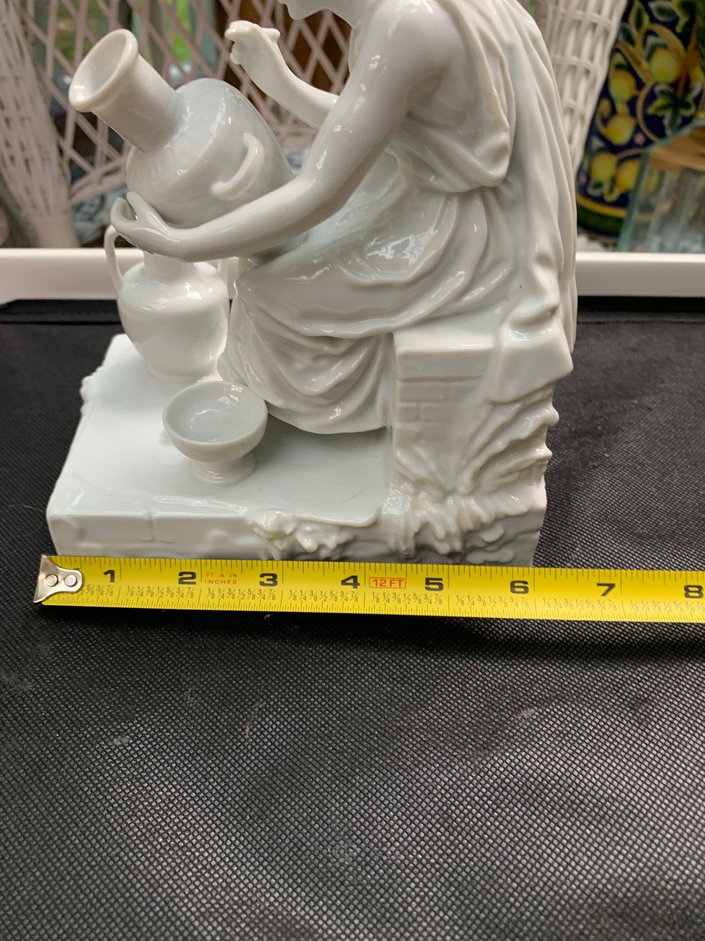 PARIAN BISQUE Porcelain Roman / Greek Potters Bookend Figurine 8 X 6"