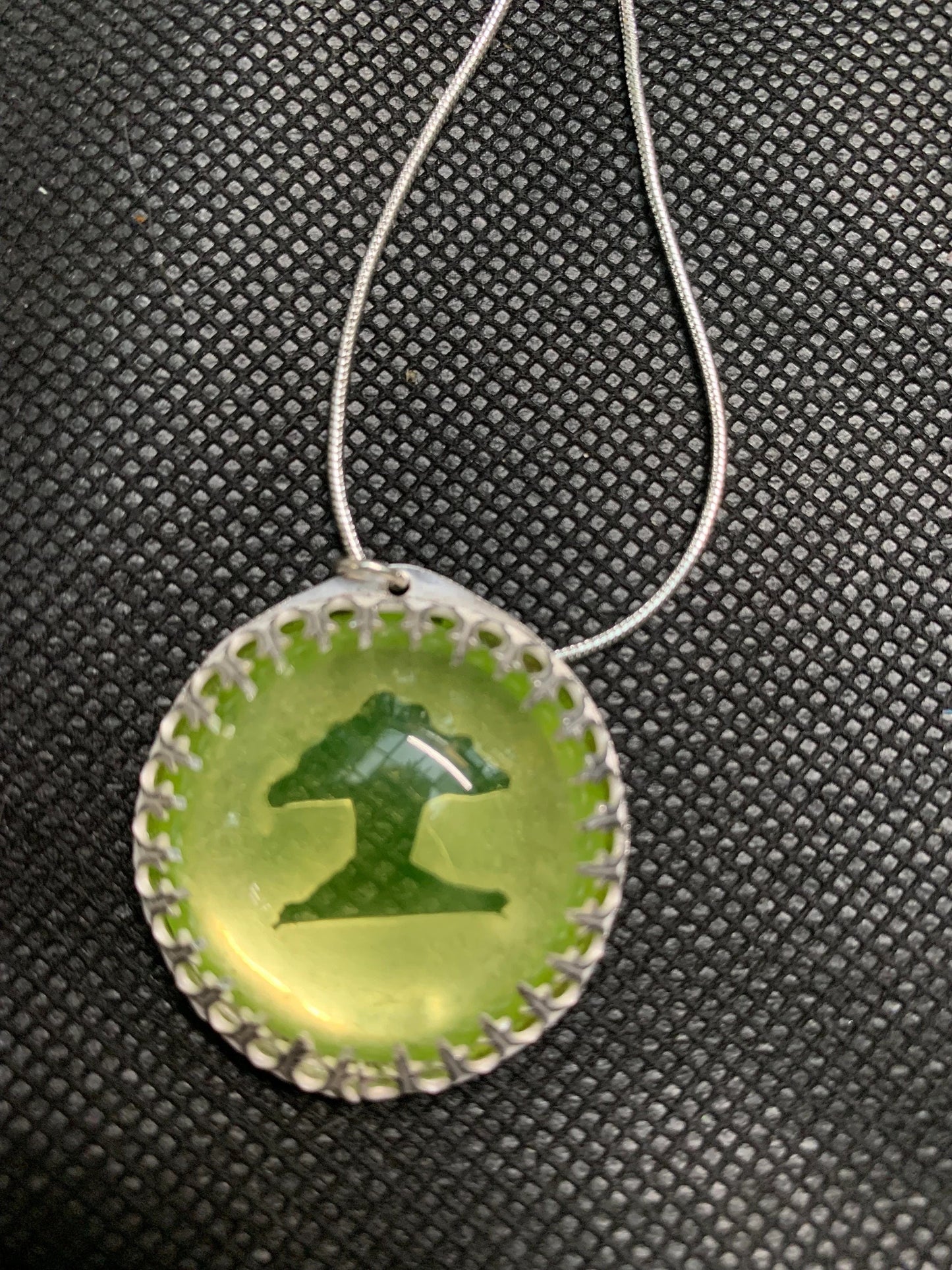 Custom Fallout Uranium Mushroom Cloud Necklace