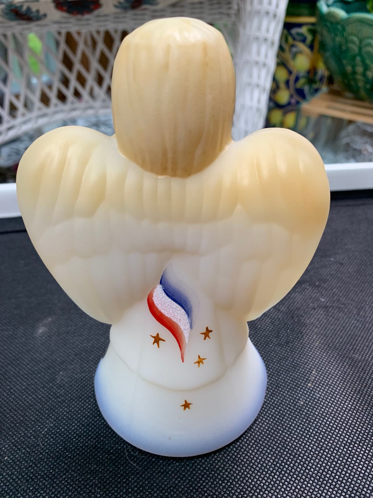 Rare Fenton Uranium Patriotic Angel